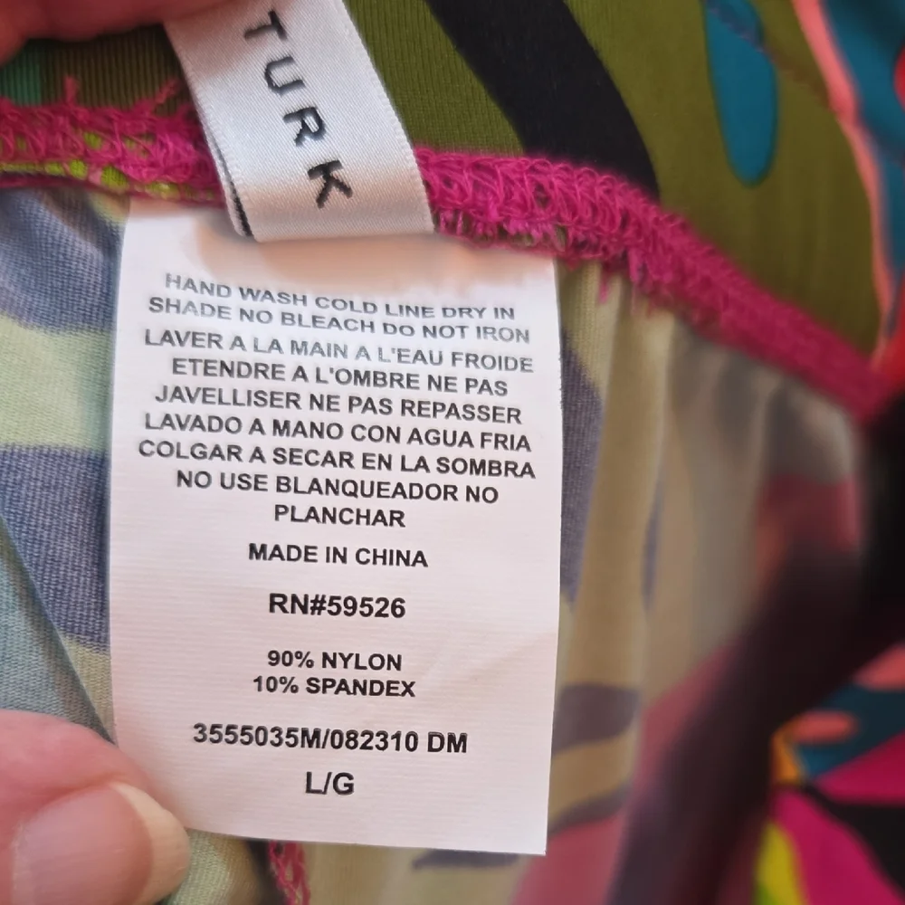 Trina Turk Multicolor Tropical Wide Leg Pants - Picture 3 of 7